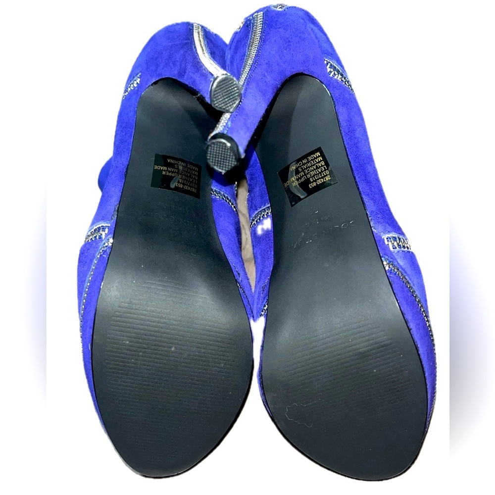 Colin Stuart Size 9b Booties Zipper Violet Blue P… - image 8